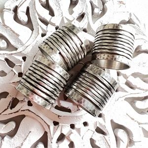 Sturdy Stamped Metal Napkin Holders- Set Of 4